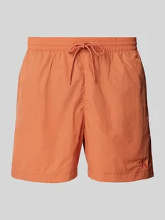 Spodenki kąpielowe o kroju regular fit z wyhaftowanym logo model ‘DRAWSTRING’ - Kąpielówki męskie - miniaturka - grafika 1