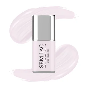 Semilac Lakier hybrydowy One Step Glossy, S235 Peach Beige - Lakiery hybrydowe - miniaturka - grafika 1