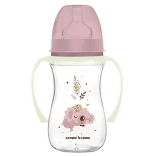 CANPOL BABIES BUTELKA SZEROKA ZE ŚWIECĄCYMI UCHWYTAMI KOALA 240ml 3m+ - Smoczki do butelek - miniaturka - grafika 1