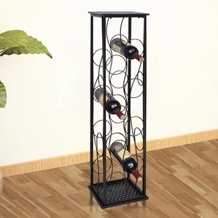 vidaXL vidaXL Stojak na wino Metal Na 8 butelek - Stojaki na wino - miniaturka - grafika 1