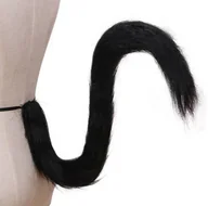 Stroje karnawałowe - OGON KOTA CZARNY 80 CM - miniaturka - grafika 1