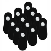 Skarpetki męskie - Stopki Balerinki Męskie z Silikonem Czarne Gładkie Bawełniane 12-PAR 43-45 - miniaturka - grafika 1