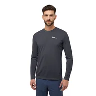 Koszulki męskie - Męska bluzka z długim rękawem Jack Wolfskin VONNAN LS T M Phantom - S - miniaturka - grafika 1