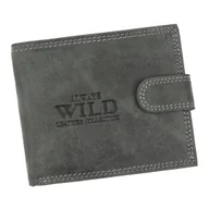 Portfele - Portfel Męski Skórzany WILD Skóra Licowa Duży Poziomy Z Zapięciem RFID N992L 12,5 x 10,5 x 2 [cm] - miniaturka - grafika 1