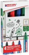 Markery do tablic - Marker do flipchartów 1,5-3 mm 4 kolory - Edding - miniaturka - grafika 1