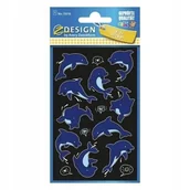 Zabawki kreatywne - Naklejki foliowe NEONowe delfiny Nowa - miniaturka - grafika 1