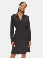 Sukienki - Calvin Klein Sukienka koszulowa K20K207152 Czarny Regular Fit - miniaturka - grafika 1