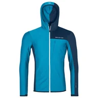 Bluzy sportowe męskie - Męska bluza Ortovox Fleece Light Grid Hooded Jkt M Rozmiar: XL / Kolor: niebieski - miniaturka - grafika 1