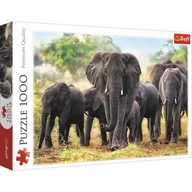 Puzzle - Trefl Puzzle 1000 elementów Afrykańskie słonie 10442 - miniaturka - grafika 1