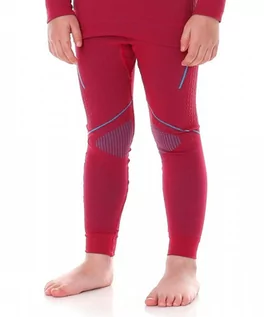 Odzież sportowa dziecięca - Getry termoaktywne dla dziewczynki Brubeck Thermo LE12110 rubinowy - grafika 1
