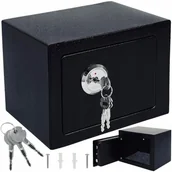 Sejfy i kasy pancerne - Sejf Domowy Skrytka Kasetka Na Pieniądze Dokumenty Biżuterię Na Klucz Mocny - miniaturka - grafika 1
