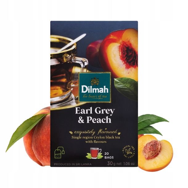 Dilmah Herbata Czarna Earl Grey BRZOSKWINIA 20 torebek