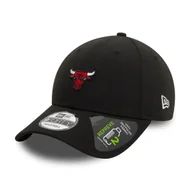 Czapki i chusty sportowe męskie - Czapka z daszkiem NEW ERA Chicago Bulls Adjustable Black Recycled - miniaturka - grafika 1