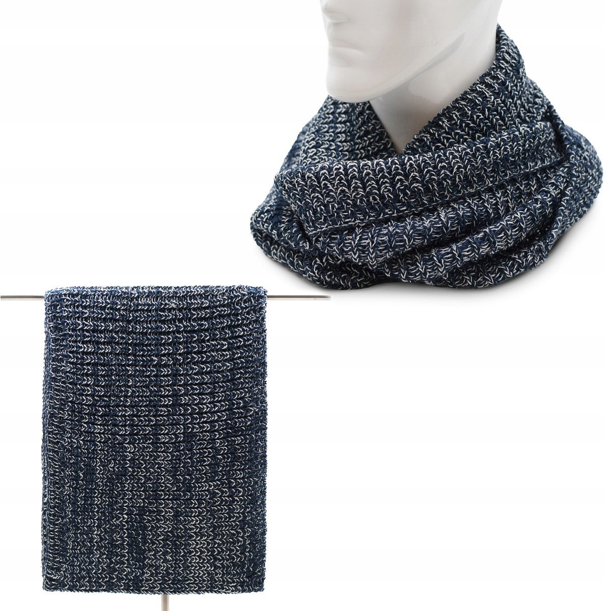 CIEPŁY MODNY KOMIN MĘSKI M.11 GRANAT PAKO JEANS