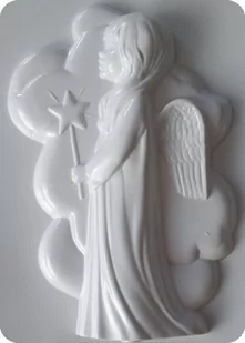 Forma do odlewów gipsu, anioł z gwiazdą, 1 element - Akcesoria rzeźbiarskie - miniaturka - grafika 1