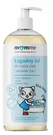 Kosmetyki kąpielowe dla dzieci - MOMME Kicia Kocia Żel do mycia ciała i włosów 2w1, łagodny 400 ml - miniaturka - grafika 1