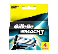 Zestawy kosmetyków męskich - Gillette Ostrza + Żel Mach 3 x4 szt Oryginalne - miniaturka - grafika 1