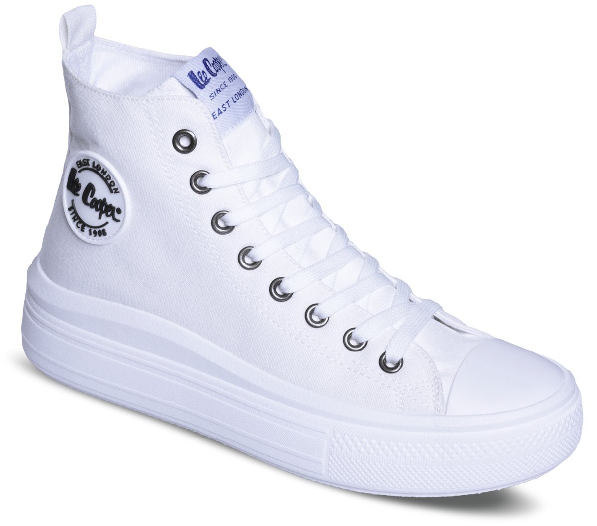 Lee Cooper, Trampki damskie MID, LCW-23-44-1627L, Białe, Rozmiar 37