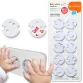 Zabezpieczenia dla dzieci - BABYONO ZABEZPIECZENIA DO GNIAZDEK ELEKTRYCZNYCH ZAŚLEPKI ROTACYJNE 10 SZT. - miniaturka - grafika 1