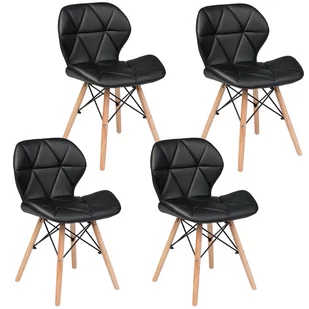 Sofotel Nowoczesne krzesło skandynawskie Sofotel Sigma - czarne 4 szt. 270200-4 - Krzesła - miniaturka - grafika 1