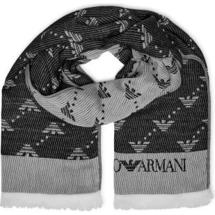 Emporio Armani Dwustronny szal - Apaszki i szaliki męskie - miniaturka - grafika 1