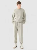 Spodnie sportowe męskie - Męskie spodnie dresowe joggery Outhorn OTHWAW24TTROM1218 - szare - miniaturka - grafika 1