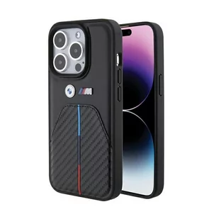 BMW Stamped Tricolor Stripe - Etui iPhone 15 Pro Max (czarny) - Etui i futerały do telefonów - miniaturka - grafika 1