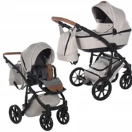 Torebki damskie - Wózek Dziecięcy 2w1 Spacerowy Gondola Beżowy Torba Plecak Junama Space - miniaturka - grafika 1