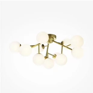 Lampa sufitowa Dallas MOD545CL-12BS molekuły kule złote białe - Lampy sufitowe - miniaturka - grafika 1