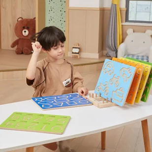 VIGA Tablica Grafomotoryczna Małe Litery Nauka Pisania - Tablice dla dzieci - miniaturka - grafika 6