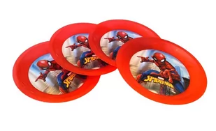 Zestaw 4 talerzyków Spider-Man. Czerwone - 21 cm - Miseczki i talerzyki dla dzieci - miniaturka - grafika 1