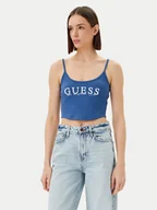 Koszulki i topy damskie - Guess Top V5GP16 K8RT2 Niebieski Regular Fit - miniaturka - grafika 1