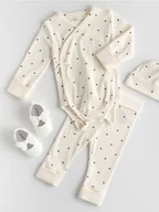 Komplety dla niemowląt - Reserved - Bawełniany komplet - złamana biel - miniaturka - grafika 1