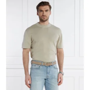 BOSS ORANGE Sweter Kruccio | Regular Fit | z dodatkiem lnu - Swetry męskie - miniaturka - grafika 1