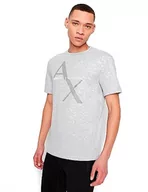 Koszulki męskie - Armani Exchange t-shirt męski 8nzt76, szary, XXL - miniaturka - grafika 1