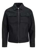 Kurtki męskie - Bestseller A/S Męska kurtka JJJEROCKY Payton PU NOOS kurtka skórzana, Jet Black, S, Jet Black - miniaturka - grafika 1