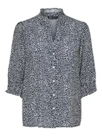 Bluzki damskie - ONLY Bluzka w kolorze granatowo-białym - miniaturka - grafika 1