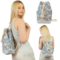 Torebki damskie - Plecak damski worek elegancki miejski w kwiaty  Captain Mike - miniaturka - grafika 1