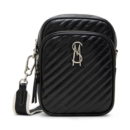 Steve Madden Damskie Drakeeq Pikowane Crossbody, Czarny, Jeden Rozmiar, Czarny, Rozmiar Uniwersalny