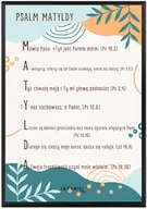 Ikony i obrazy sakralne - Psalm imienia, PERSONALIZOWANY, grafika w aluminiowej ramce, idealny prezent na imieniny, pamiątka chrztu, bierzmowania - miniaturka - grafika 1