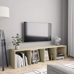 vidaXL Regał na książki/szafka TV, kolor dąb sonoma, 143x30x36 cm vidaXL - Regały - miniaturka - grafika 1