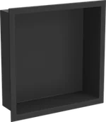 Półki łazienkowe - Mexen X-Wall-R półka wnękowa z kołnierzem 30 x 30 cm, czarna - 1970303010 - miniaturka - grafika 1