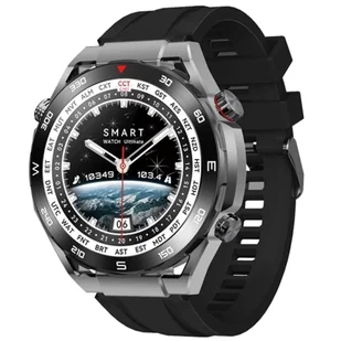 Veltori VT100-1 + Czarny Pasek Silikonowy + Czarny Eko Skóra - Smartwatch - miniaturka - grafika 1