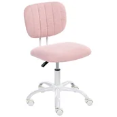 Fotele i krzesła biurowe - Beliani Krzesło obrotowe BUBBLY Różowy - miniaturka - grafika 1