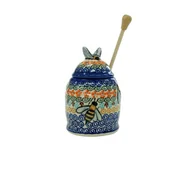 Pojemniki kuchenne - Ceramiczny pojemnik na miód Ceramika Bolesławiec - miniaturka - grafika 1