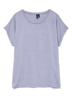 Koszulki i topy damskie - Vero Moda Koszulka w kolorze fioletowym - miniaturka - grafika 1