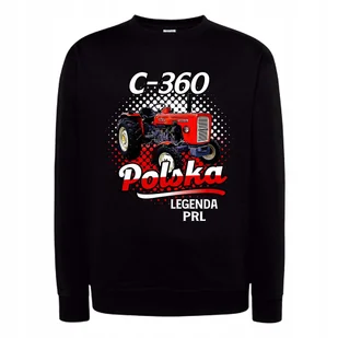 Bluza męska bez kaptura z nadrukiem C-360 CZERWONY TRAKTOR legenda PRL XL - Bluzy męskie - miniaturka - grafika 1