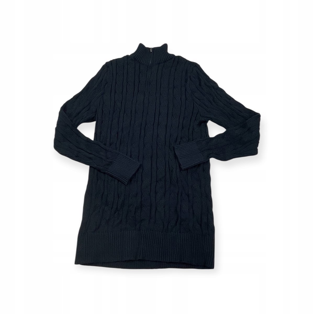 Sweter męski OLD MONEY z półgolfem Rozmiar M splot warkoczowy