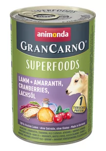 Animonda GranCarno Superfoods Jagnięcina, Szarłat, Żurawina, Olej z Łososia 400 g - Mokra karma dla psów - miniaturka - grafika 2