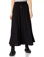 Spódnice - Urban Classics Damska spódnica Viscose Midi Skirt, długa spódnica z wiskozy dla kobiet, dostępna w wielu kolorach, rozmiary XS - 5XL, czarny, XS - miniaturka - grafika 1